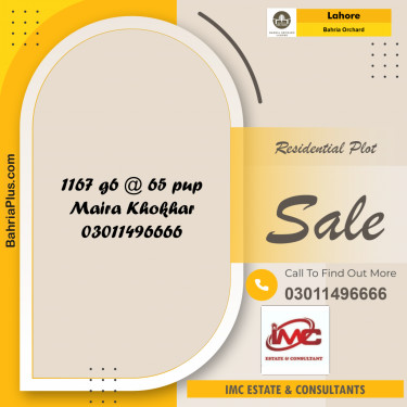 Residential Plot for Sale in Bahria Orchard, Lahore - (BP-225073)