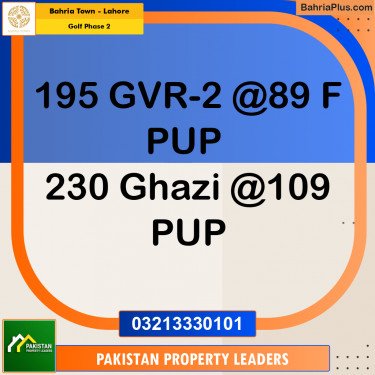 10 Marla Residential Plot for Sale in Golf Phase 2 -  Bahria Town, Lahore - (BP-225198)
