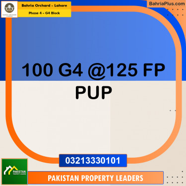 10 Marla Residential Plot for Sale in Phase 4 - G4 Block -  Bahria Orchard, Lahore - (BP-225390)