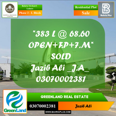 5 Marla Residential Plot for Sale in Phase 2 - L Block -  Bahria Orchard, Lahore - (BP-225398)