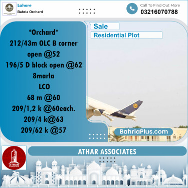 5 Marla Residential Plot for Sale in Bahria Orchard, Lahore - (BP-225448)