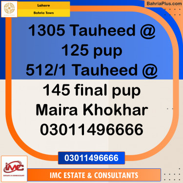 Residential Plot for Sale in Bahria Town, Lahore - (BP-225459)