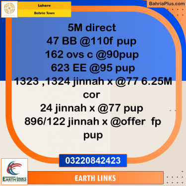 Residential Plot for Sale in Bahria Town, Lahore - (BP-225462)