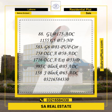 Residential Plot for Sale in Bahria Orchard, Lahore - (BP-225521)
