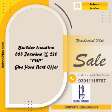 Residential Plot for Sale in Bahria Town, Lahore - (BP-225723)