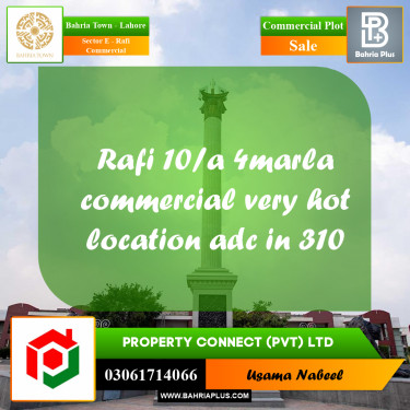 Commercial Plot for Sale in Sector E - Rafi Commercial -  Bahria Town, Lahore - (BP-225760)