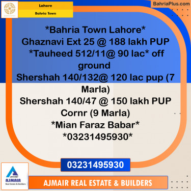 Residential Plot for Sale in Bahria Town, Lahore - (BP-225781)
