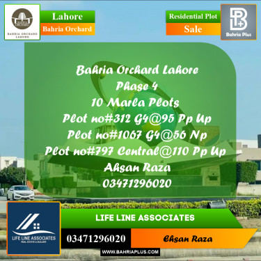 10 Marla Residential Plot for Sale in Bahria Orchard, Lahore - (BP-225891)
