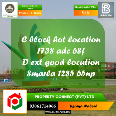 Residential Plot for Sale in Phase 2 - C Block -  Bahria Orchard, Lahore - (BP-225945)