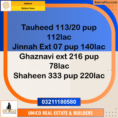 Residential Plot for Sale in Bahria Town, Lahore - (BP-225983)