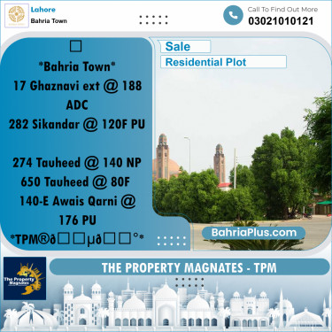 Residential Plot for Sale in Bahria Town, Lahore - (BP-225989)