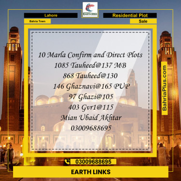 Residential Plot for Sale in Bahria Town, Lahore - (BP-226088)