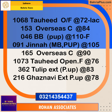Residential Plot for Sale in Bahria Town, Lahore - (BP-226232)