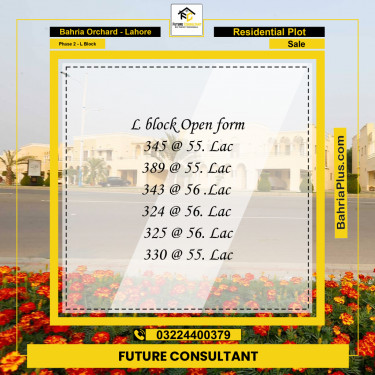 5 Marla Residential Plot for Sale in Phase 2 - L Block -  Bahria Orchard, Lahore - (BP-226367)