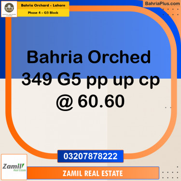 5 Kanal Residential Plot for Sale in Phase 4 - G5 Block -  Bahria Orchard, Lahore - (BP-226375)