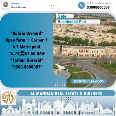 Residential Plot for Sale in Bahria Orchard, Lahore - (BP-226428)