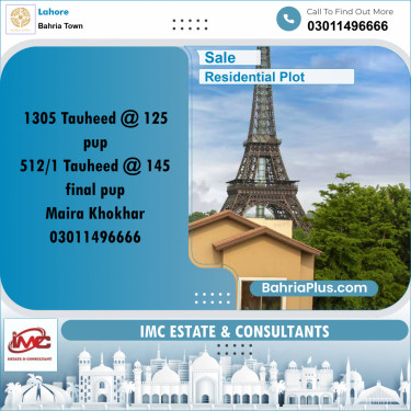 Residential Plot for Sale in Bahria Town, Lahore - (BP-226483)