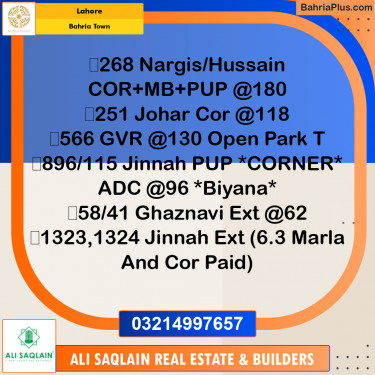 Residential Plot for Sale in Bahria Town, Lahore - (BP-226493)