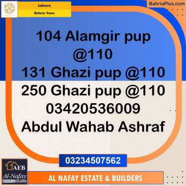 Residential Plot for Sale in Bahria Town, Lahore - (BP-226531)