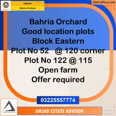 Residential Plot for Sale in Bahria Orchard, Lahore - (BP-226630)