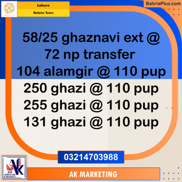 Residential Plot for Sale in Bahria Town, Lahore - (BP-226730)