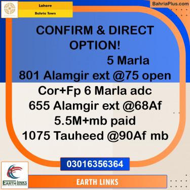 Residential Plot for Sale in Bahria Town, Lahore - (BP-226909)