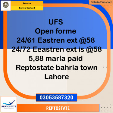 Residential Plot for Sale in Bahria Orchard, Lahore - (BP-227051)