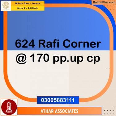 10 Marla Residential Plot for Sale in Sector E - Rafi Block -  Bahria Town, Lahore - (BP-227053)