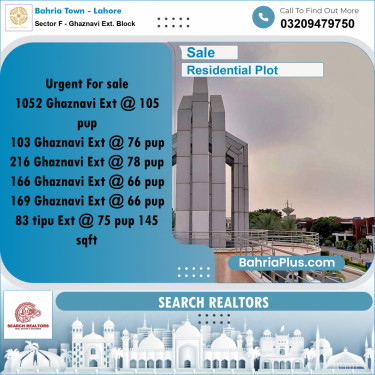 5 Marla Residential Plot for Sale in Sector F - Ghaznavi Ext. Block -  Bahria Town, Lahore - (BP-227145)