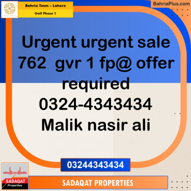 10 Marla Residential Plot for Sale in Golf Phase 1 -  Bahria Town, Lahore - (BP-227224)