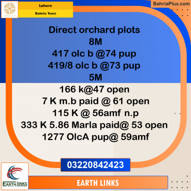 Residential Plot for Sale in Bahria Town, Lahore - (BP-227381)