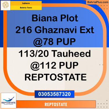 Residential Plot for Sale in Bahria Town, Lahore - (BP-227386)