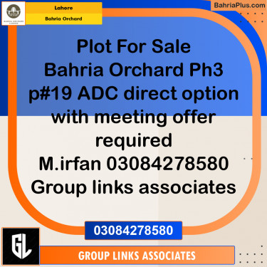 Residential Plot for Sale in Bahria Orchard, Lahore - (BP-227420)
