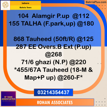 Residential Plot for Sale in Bahria Town, Lahore - (BP-227473)