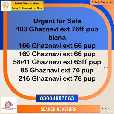 5 Marla Residential Plot for Sale in Sector F - Ghaznavi Ext. Block -  Bahria Town, Lahore - (BP-227501)
