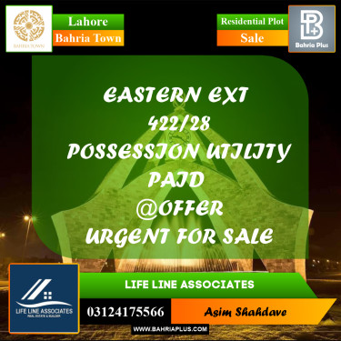 8 Marla Residential Plot for Sale in Bahria Town, Lahore - (BP-227522)