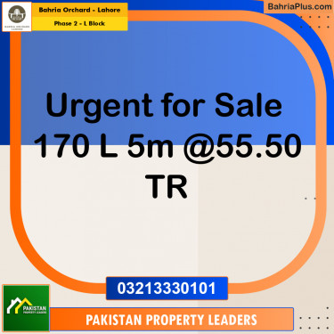 5 Marla Residential Plot for Sale in Phase 2 - L Block -  Bahria Orchard, Lahore - (BP-227532)