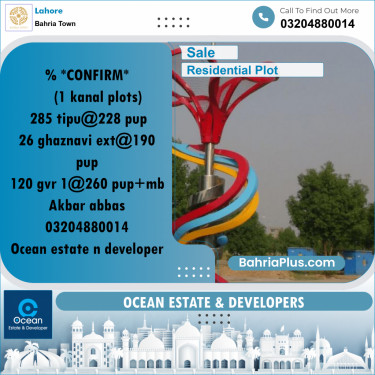 Residential Plot for Sale in Bahria Town, Lahore - (BP-227618)