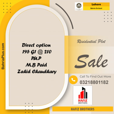 1 Kanal Residential Plot for Sale in Bahria Orchard, Lahore - (BP-227649)