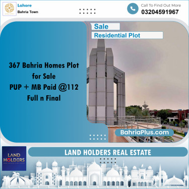 Residential Plot for Sale in Bahria Town, Lahore - (BP-227692)