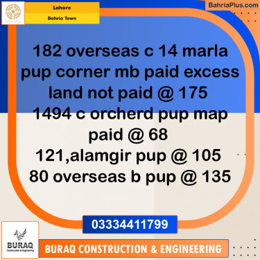 Residential Plot for Sale in Bahria Town, Lahore - (BP-227706)