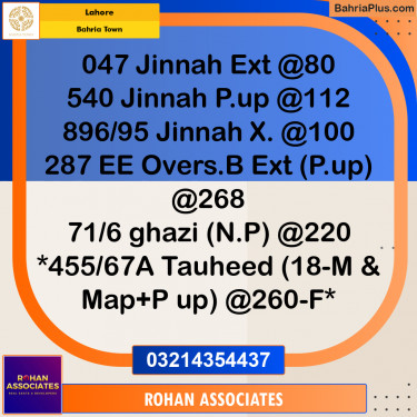 Residential Plot for Sale in Bahria Town, Lahore - (BP-227739)