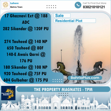 Residential Plot for Sale in Bahria Town, Lahore - (BP-227776)