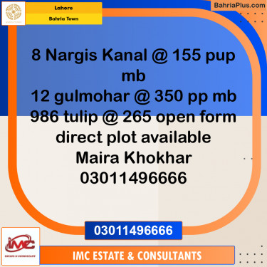Residential Plot for Sale in Bahria Town, Lahore - (BP-227791)