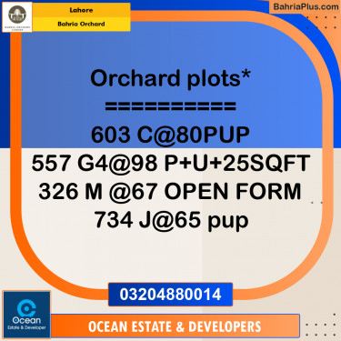 Residential Plot for Sale in Bahria Orchard, Lahore - (BP-227820)