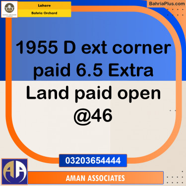 Residential Plot for Sale in Bahria Orchard, Lahore - (BP-227881)