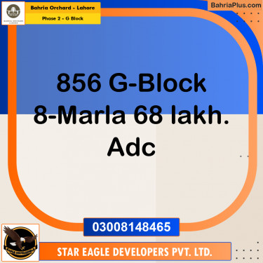 8 Marla Residential Plot for Sale in Phase 2 - G Block -  Bahria Orchard, Lahore - (BP-227936)