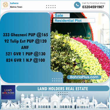 Residential Plot for Sale in Bahria Town, Lahore - (BP-227971)