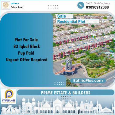 Residential Plot for Sale in Bahria Town, Lahore - (BP-228120)