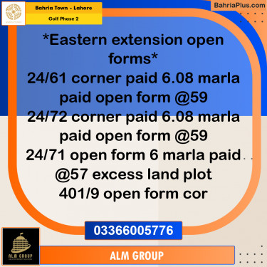 10 Marla Residential Plot for Sale in Golf Phase 2 -  Bahria Town, Lahore - (BP-228198)
